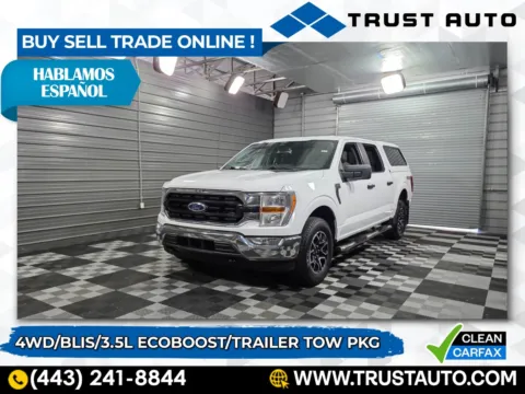 White 2021 Ford F-150 XLT 4WD SuperCrew 3.5L Ecoboost Pickup Truck for sale in Sykesville, MD
