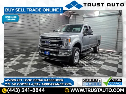Silver 2020 Ford Super Duty F-350 SRW XL 4WD SuperCab 8.2FT long Bed 7.3L V8 Godzilla Pickup Truck w/STX Appearance Pkg for sale in Sykesville, MD