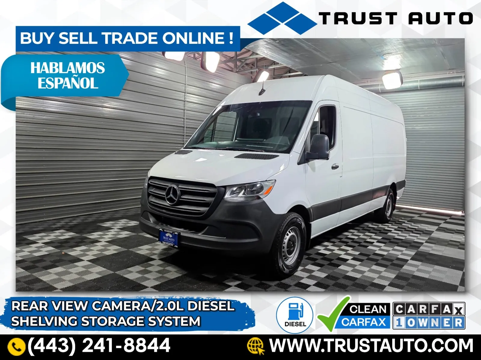 2023 Mercedes-Benz Sprinter 2500 Cargo High Roof 170''WB Diesel HO Minivan/Van w/Shelving Storage System
