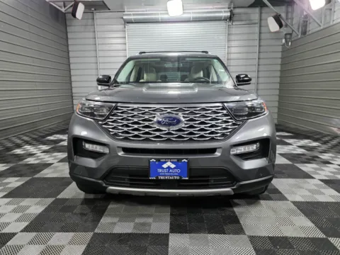 Another view of 2021 Ford Explorer Platinum 4WD 6-Passenger 3.0L V6 Ecoboost SUV for sale in Sykesville, MD at Trust Auto