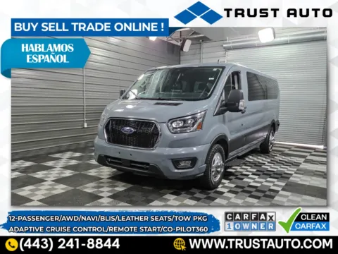 Gray 2021 Ford Transit T-350 12-Passenger XLT 148'' Low Roof AWD Minivan/Van for sale in Sykesville, MD