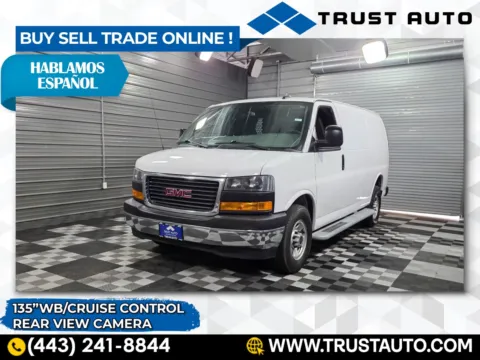White 2021 GMC Savana 2500 Cargo 135''WB Low Roof Minivan/Van for sale in Sykesville, MD