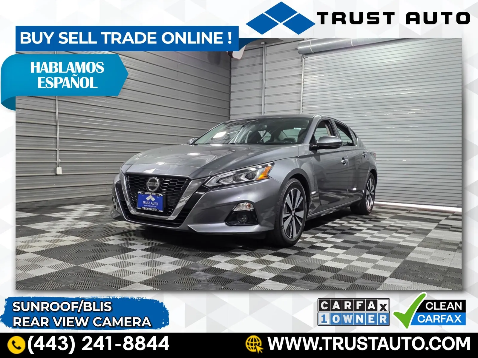 Gray 2019 Nissan Altima 2.5 SV Sedan for sale in Sykesville, MD