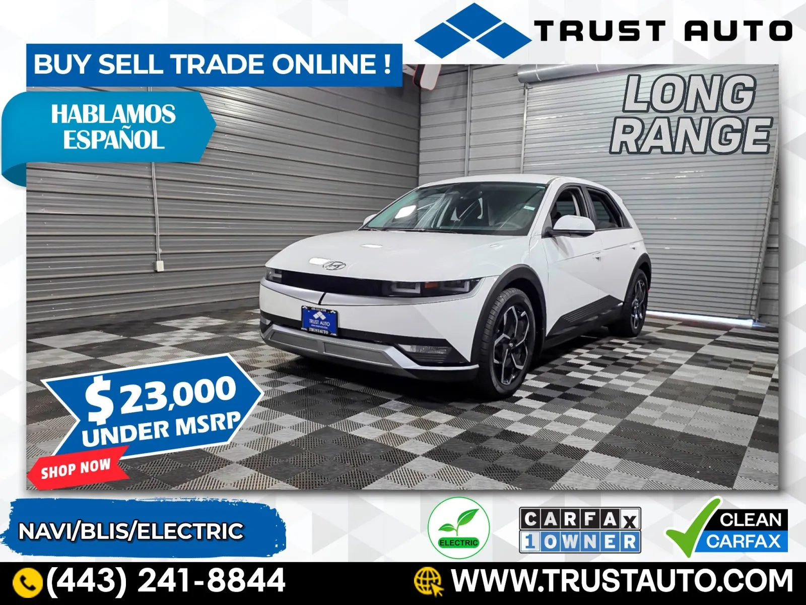 White 2024 Hyundai IONIQ 5 SEL Long Range Electric SUV for sale in Sykesville, MD