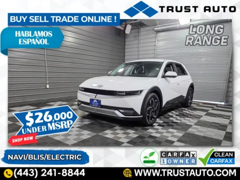 White 2024 Hyundai IONIQ 5 SEL Long Range Electric SUV for sale in Sykesville, MD