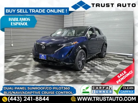 Black 2023 Nissan ARIYA EVOLVE+ Electric SUV for sale in Sykesville, MD