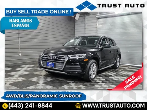 Black 2018 Audi Q5 2.0T Quattro Premium Plus AWD SUV for sale in Sykesville, MD
