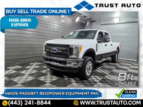 White 2017 Ford Super Duty F-250 XL 4WD Crew Cab 6-Pass 8FT Bed Pickup Truck for sale in Sykesville, MD