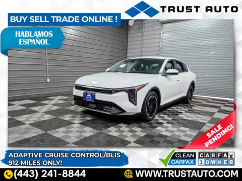 White 2025 Kia K4 EX 4-Door Sedan for sale in Sykesville, MD