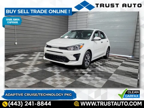 White 2023 Kia Rio 5-Door S Hatchback w/Technology Pkg for sale in Sykesville, MD