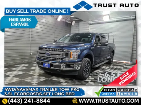 Blue 2020 Ford F-150 XLT 4WD SuperCrew 3.5L V6 Ecoboost 6.5FT Long Bed Pickup Truck for sale in Sykesville, MD