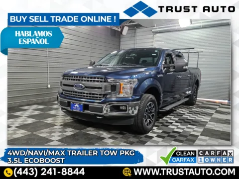 Blue 2020 Ford F-150 XLT 4WD SuperCrew 3.5L Ecoboost Pickup Truck for sale in Sykesville, MD