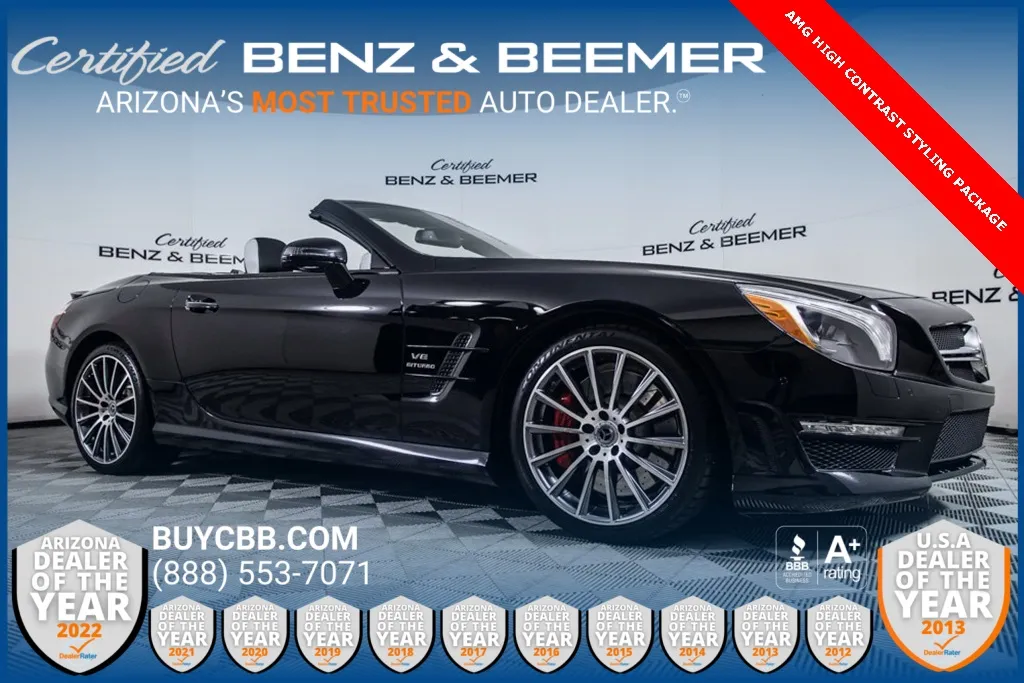 Black 2015 Mercedes-Benz SL-Class SL 63 AMG for sale in Scottsdale, AZ