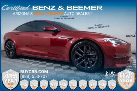 Red 2021 Tesla Model S Plaid for sale in Scottsdale, AZ