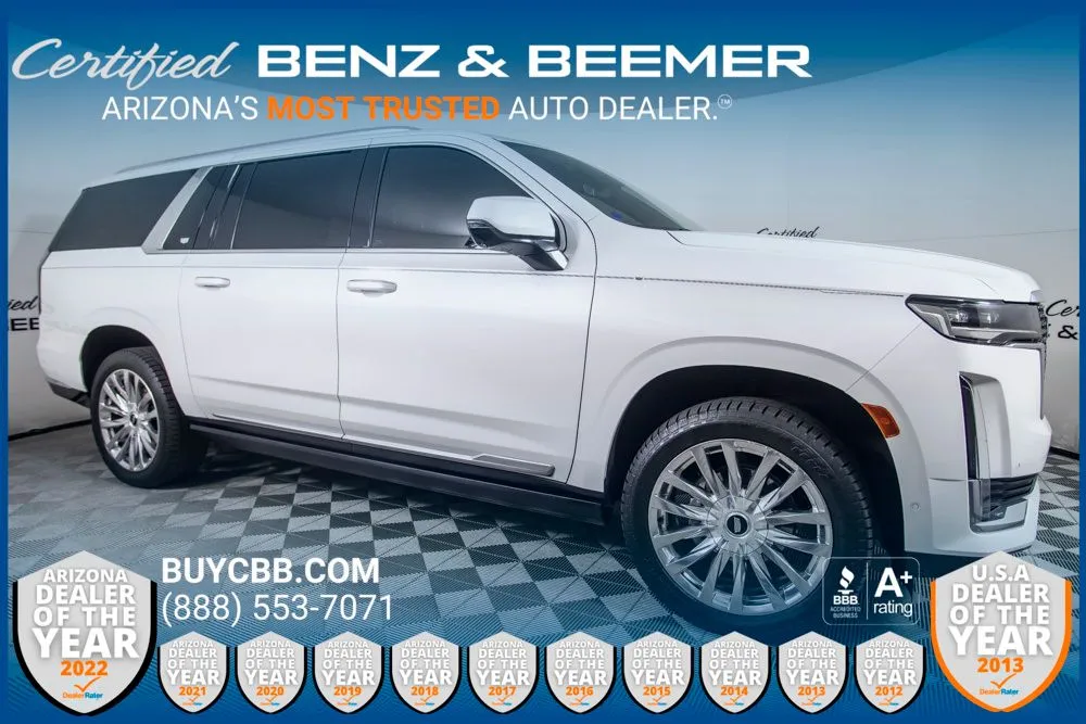 White 2021 Cadillac Escalade ESV Premium for sale in Scottsdale, AZ