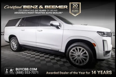 White 2021 Cadillac Escalade ESV Premium for sale in Scottsdale, AZ