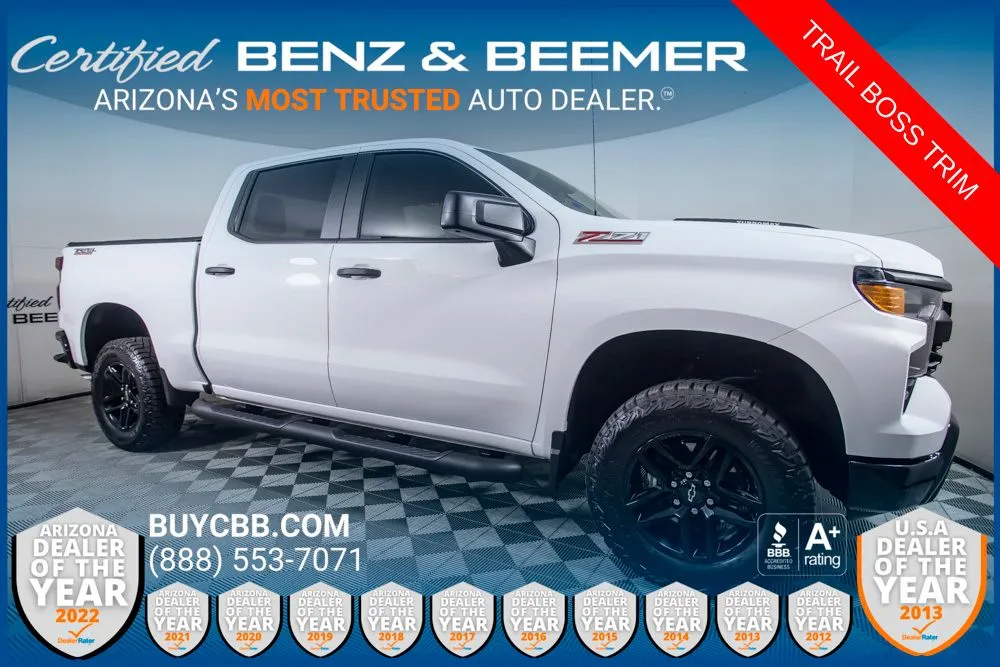 White 2026 Chevrolet Silverado 1500 Custom Trail Boss for sale in Scottsdale, AZ