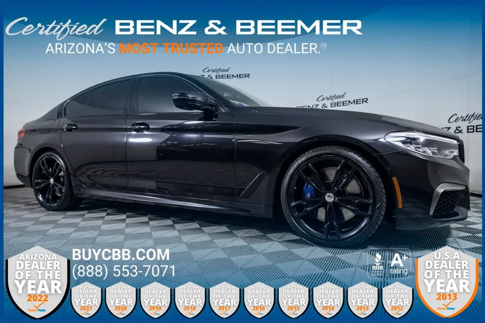Black 2019 BMW 5 Series M550i xDrive for sale in Scottsdale, AZ