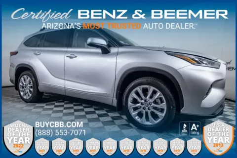 Silver 2023 Toyota Highlander Hybrid Limited for sale in Scottsdale, AZ