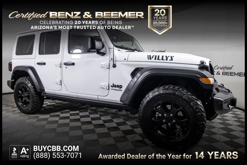 White 2022 Jeep Wrangler Unlimited Willys for sale in Scottsdale, AZ