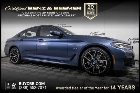 Blue 2023 BMW 5 Series 530e iPerformance for sale in Scottsdale, AZ
