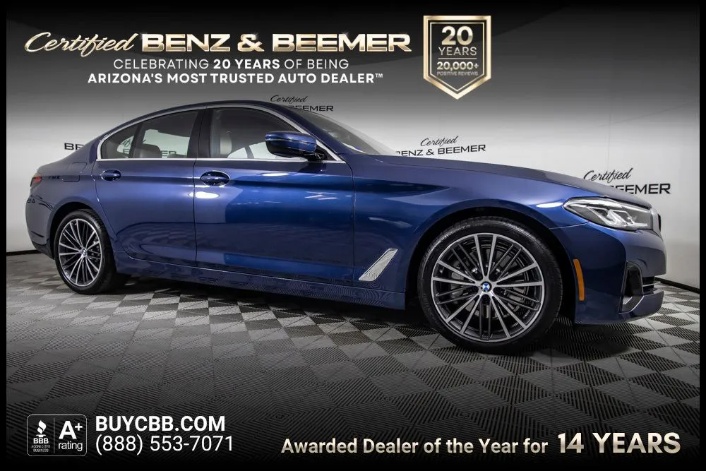 Blue 2023 BMW 5 Series 530i for sale in Scottsdale, AZ