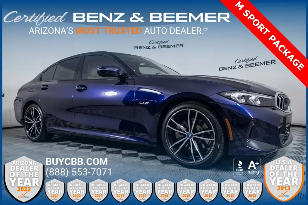 Blue 2023 BMW 3 Series 330e iPerformance for sale in Scottsdale, AZ
