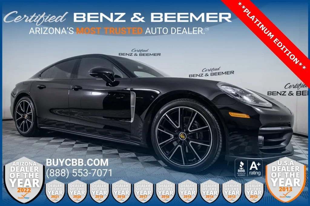 Black 2023 Porsche Panamera 4 Platinum Edition for sale in Scottsdale, AZ