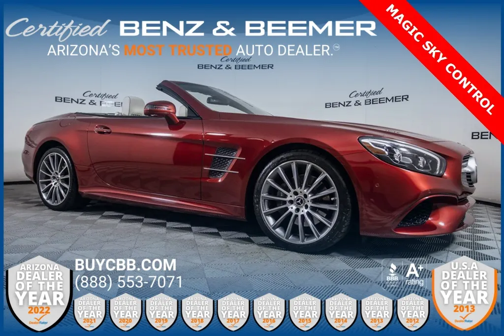 Red 2019 Mercedes-Benz SL-Class SL 550 for sale in Scottsdale, AZ