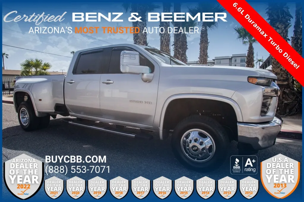 Silver 2022 Chevrolet Silverado 3500HD LT for sale in Scottsdale, AZ