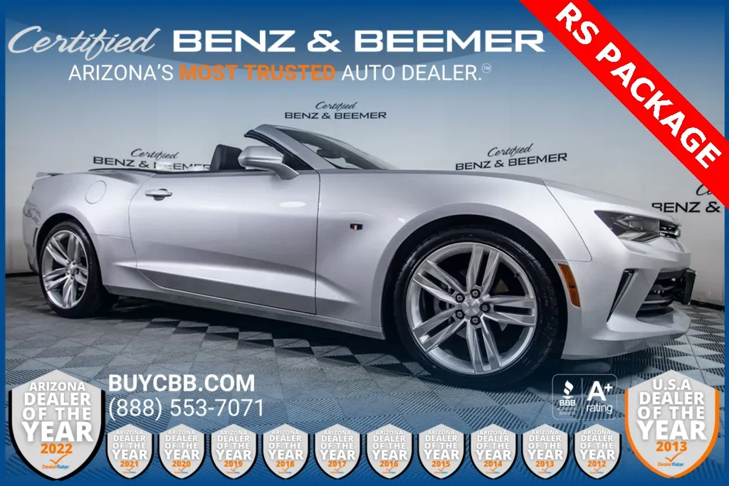 Silver 2017 Chevrolet Camaro 2LT for sale in Scottsdale, AZ