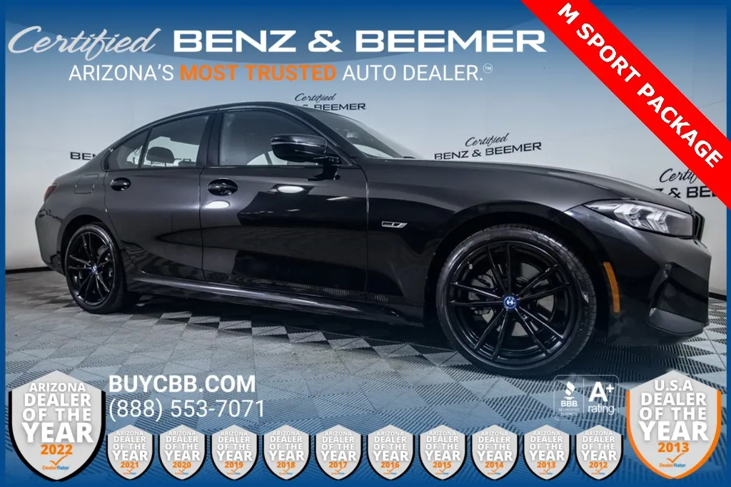 Black 2023 BMW 3 Series 330e iPerformance for sale in Scottsdale, AZ