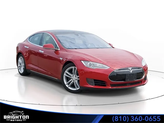 Red 2015 Tesla Model S 70D for sale in Brighton, MI
