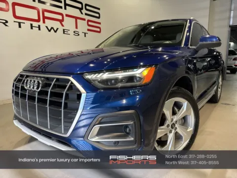 Blue 2021 Audi Q5 45 Prestige for sale in Indianapolis, IN
