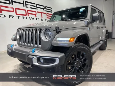 Gray 2022 Jeep Wrangler Unlimited Sahara 4xe for sale in Indianapolis, IN