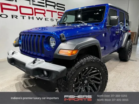 Blue 2019 Jeep Wrangler Unlimited Sport S for sale in Indianapolis, IN