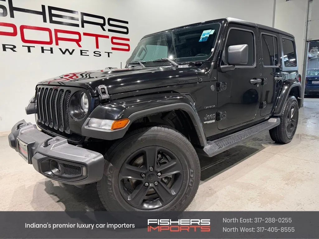 Black 2022 Jeep Wrangler Unlimited Sahara for sale in Indianapolis, IN