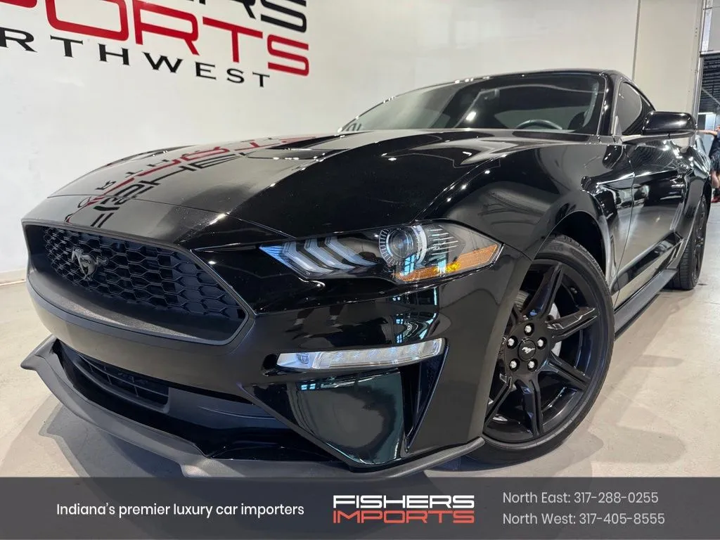 Black 2020 Ford Mustang EcoBoost Premium for sale in Indianapolis, IN