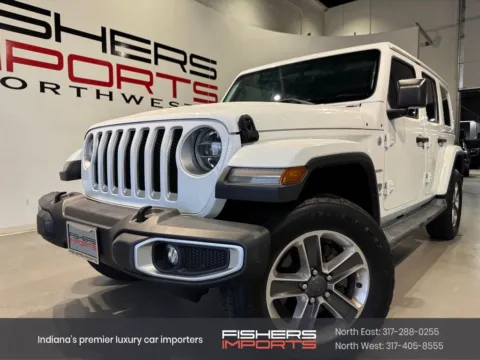 White 2018 Jeep Wrangler Unlimited Sahara for sale in Indianapolis, IN