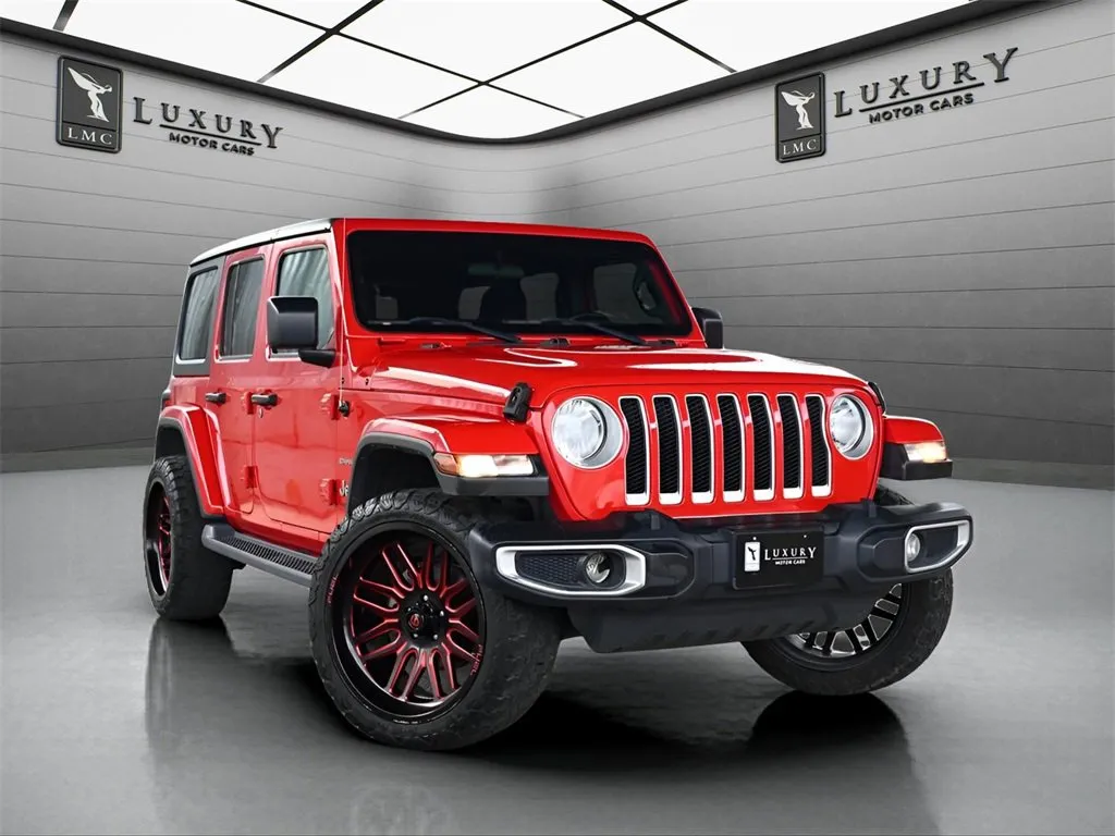 Red 2020 Jeep Wrangler Unlimited Sahara for sale in Hillside, NJ