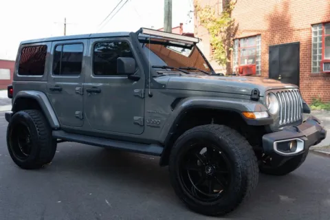 Gray 2021 Jeep Wrangler Unlimited Sahara for sale in Hillside, NJ