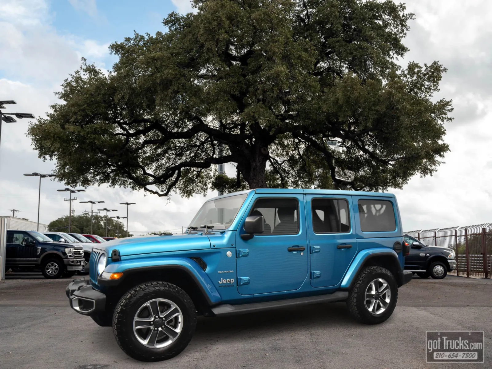 Blue 2020 Jeep Wrangler Unlimited Sahara for sale in San Antonio, TX