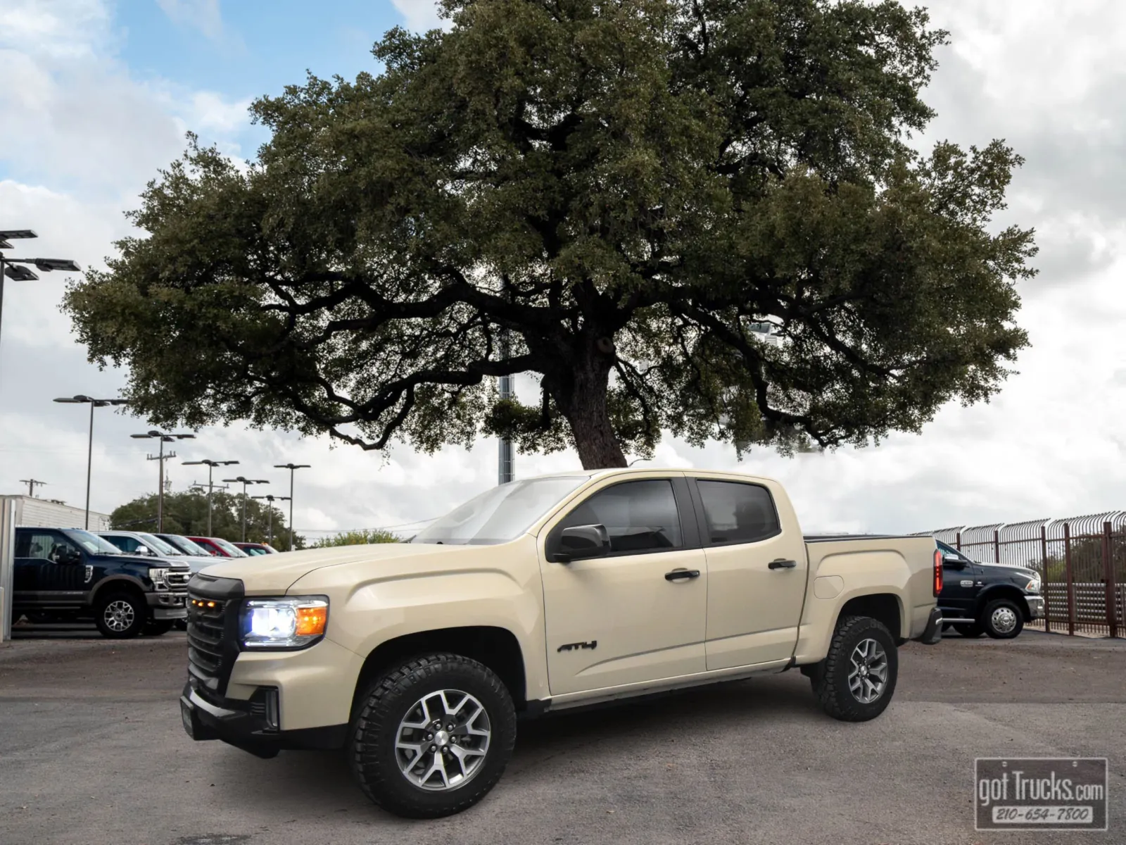 Beige 2022 GMC Canyon 4WD AT4 w/Leather for sale in San Antonio, TX