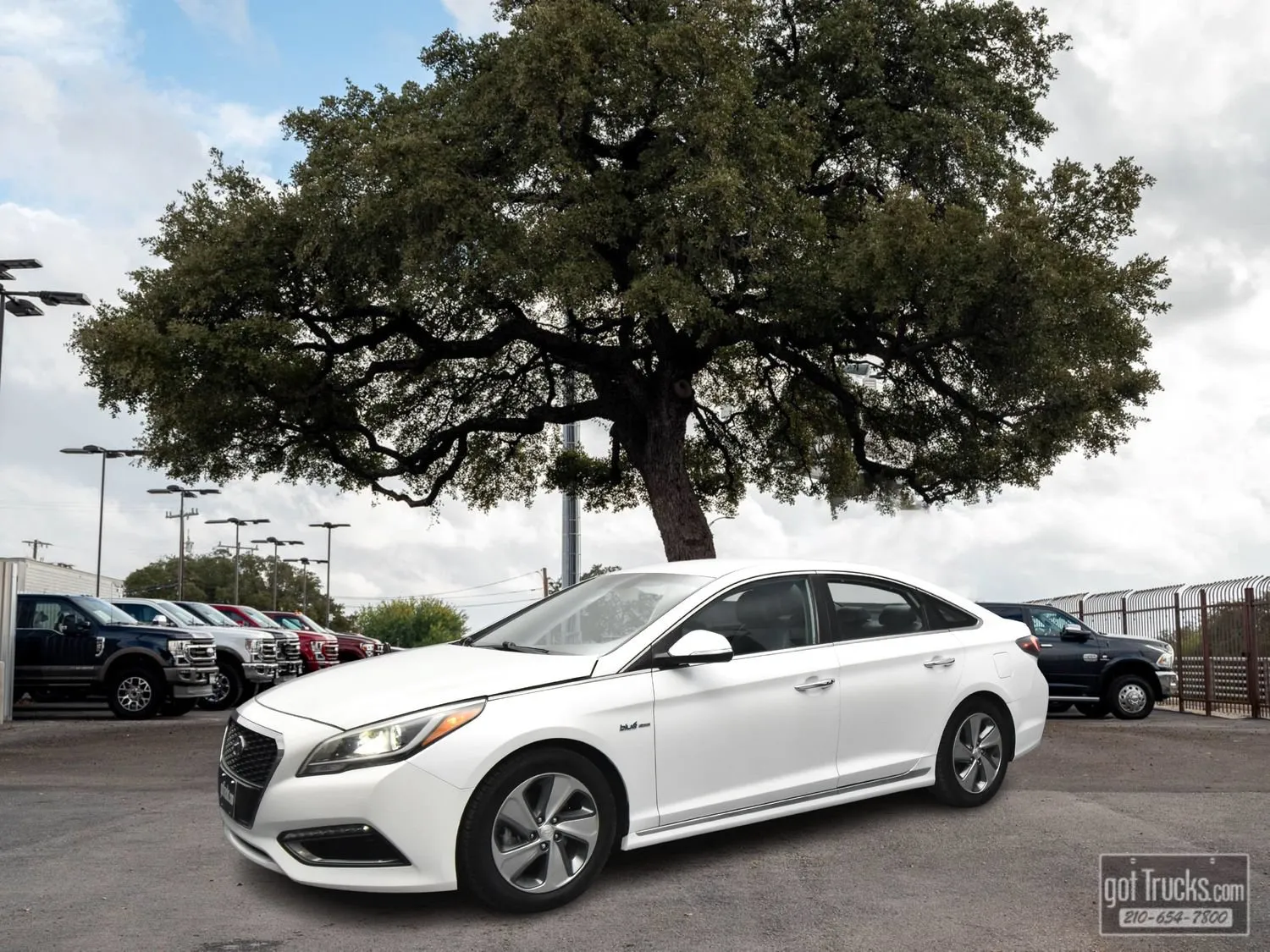 White 2016 Hyundai Sonata Hybrid Limited for sale in San Antonio, TX