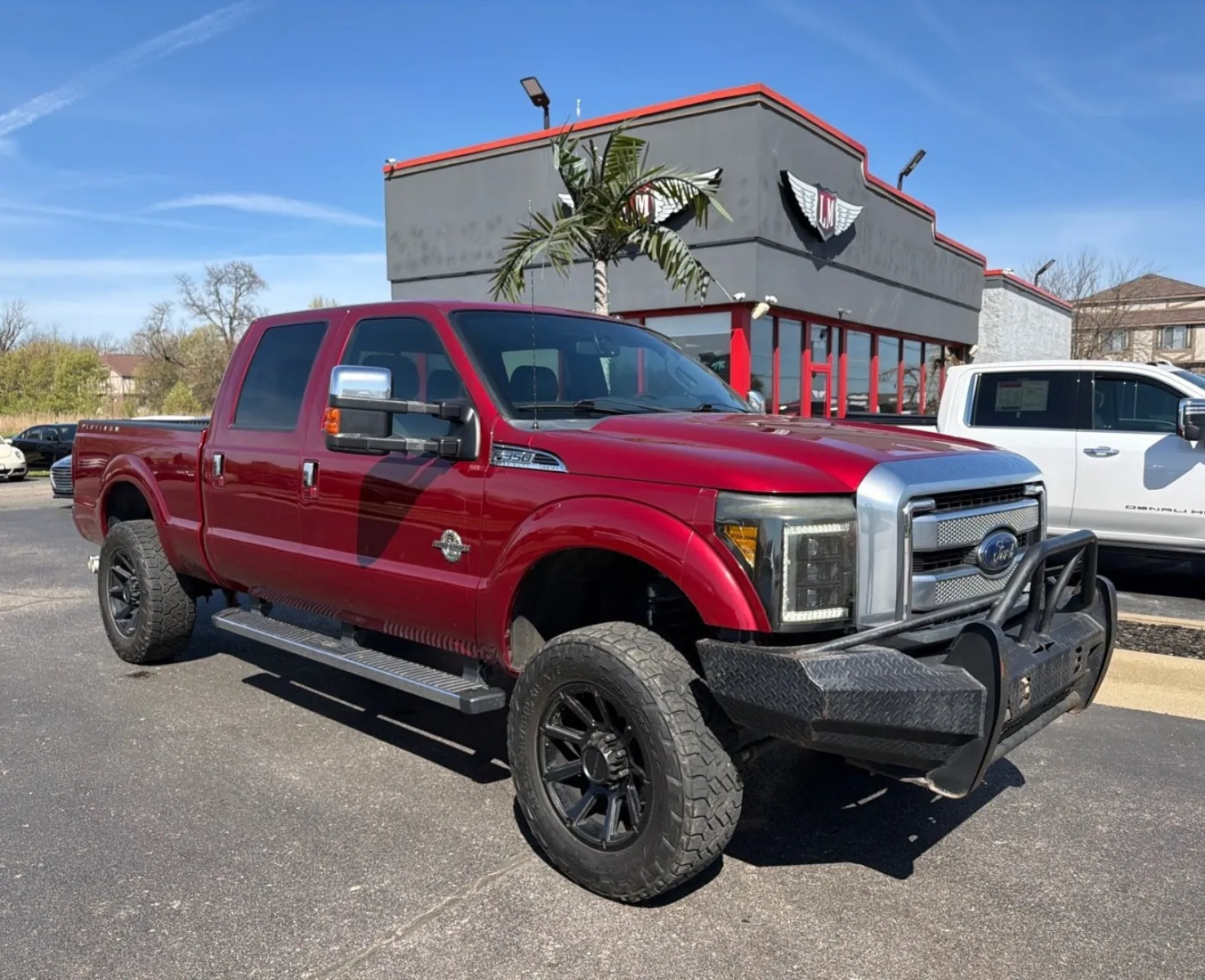 Red 2015 Ford Super Duty F-350 SRW Platinum for sale in Evansville, IN