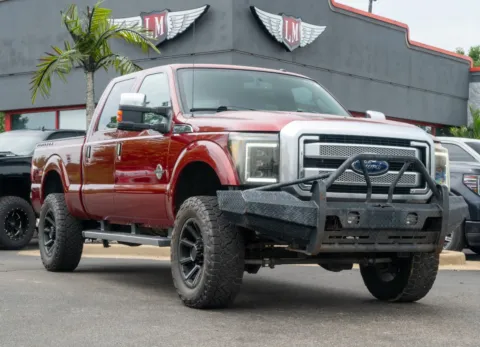 Red 2015 Ford Super Duty F-350 SRW Platinum for sale in Evansville, IN