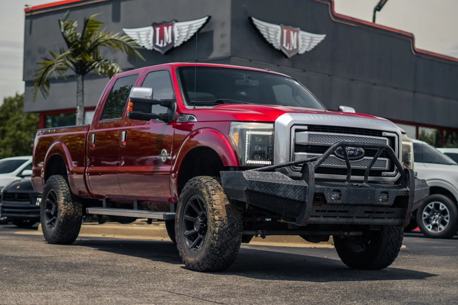 Red 2015 Ford Super Duty F-350 SRW Platinum for sale in Evansville, IN