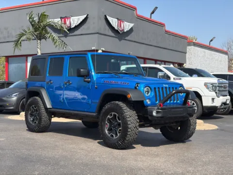 Blue 2016 Jeep Wrangler Unlimited Rubicon for sale in Evansville, IN