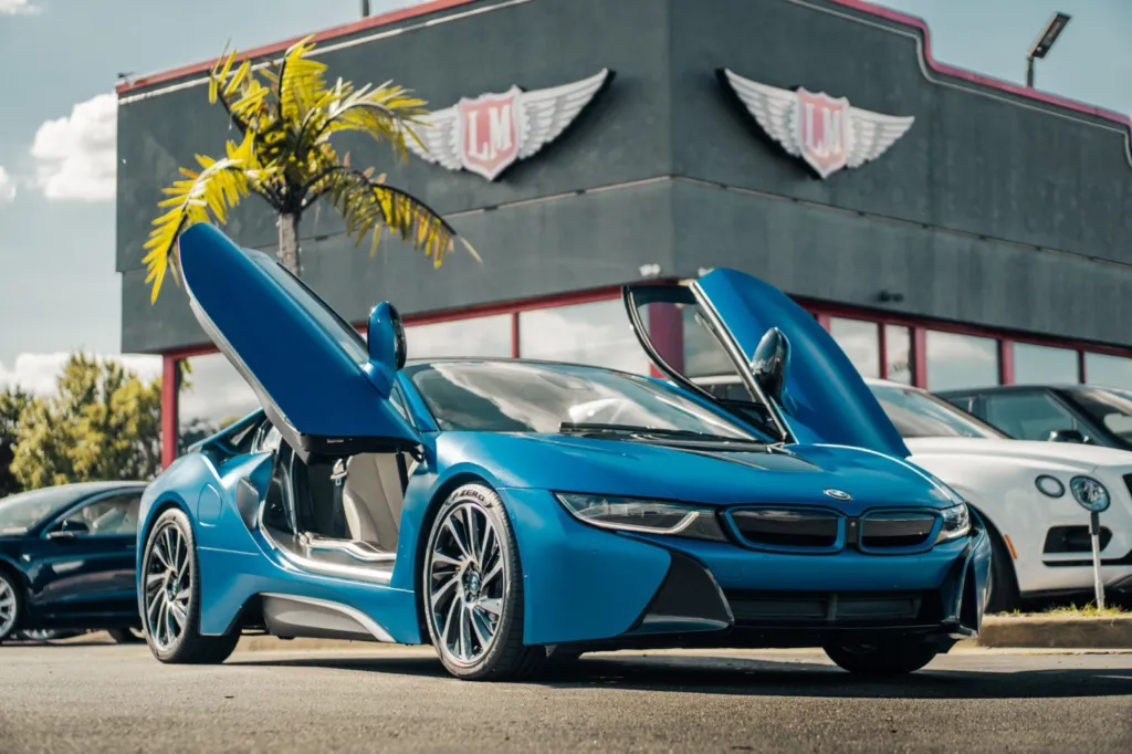 Used 2015 BMW i8 Giga World *Blue Wrap* for sale in Evansville, IN