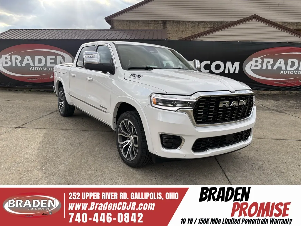 White 2026 Ram 1500 Tungsten for sale in Gallipolis, OH